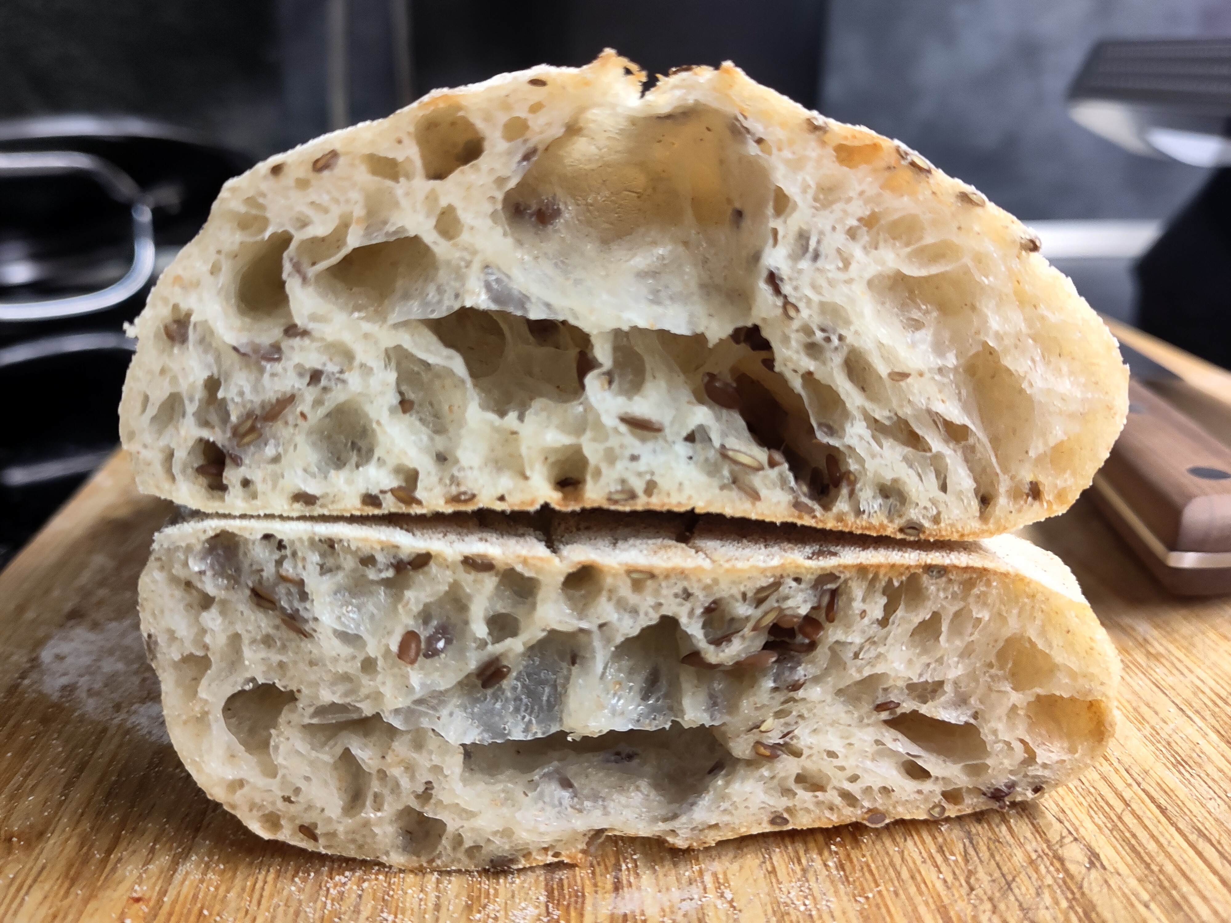 Ciabatte ai semi di lino 🥖